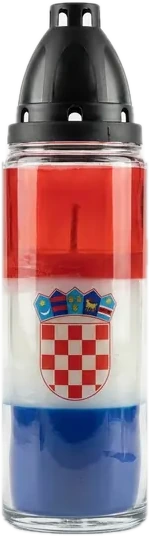 Lampion Domovina u bojama hrvatske trobojnice s grbom